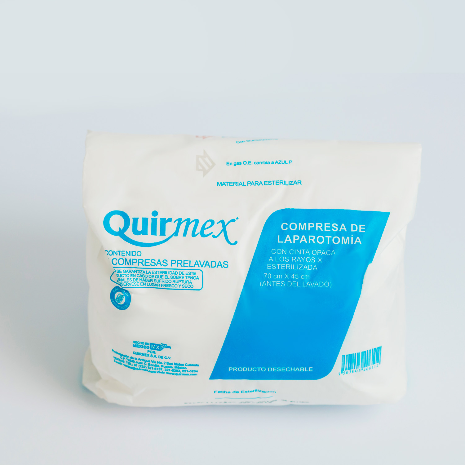 Tela adhesiva impermeable Quirmex. Medida: 2.5cm x 5m